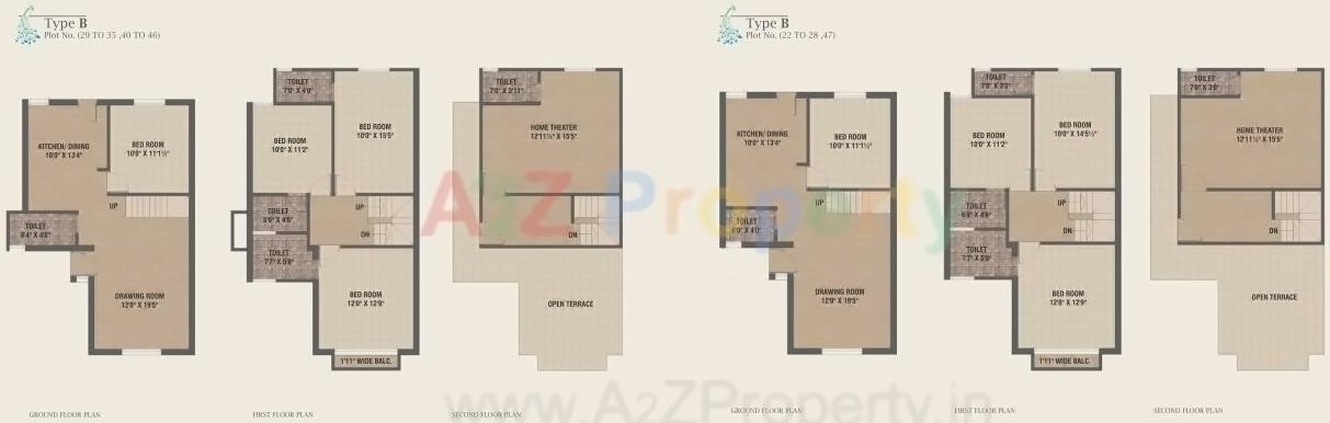 Layout of real estate project Shyam Villa located at Bill, Vadodara, Gujarat
