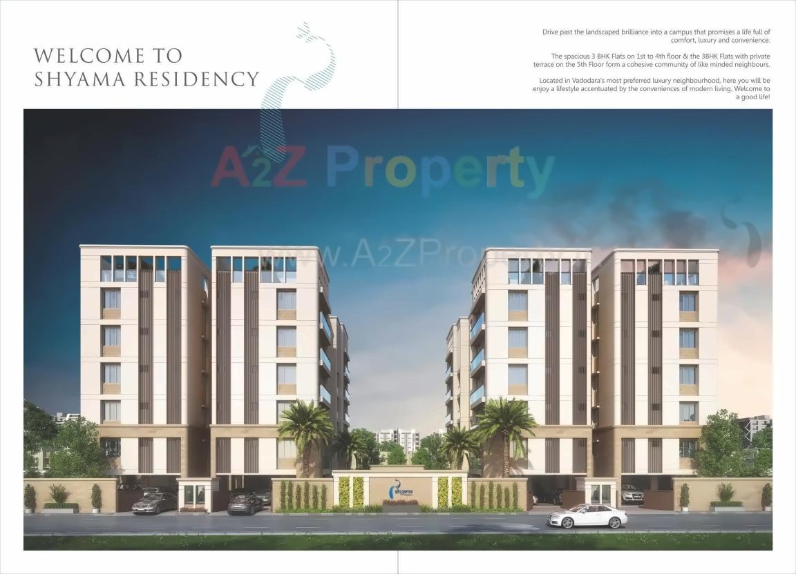 3D Elevation of real estate project Shyama Residency located at Kasba, Vadodara, Gujarat