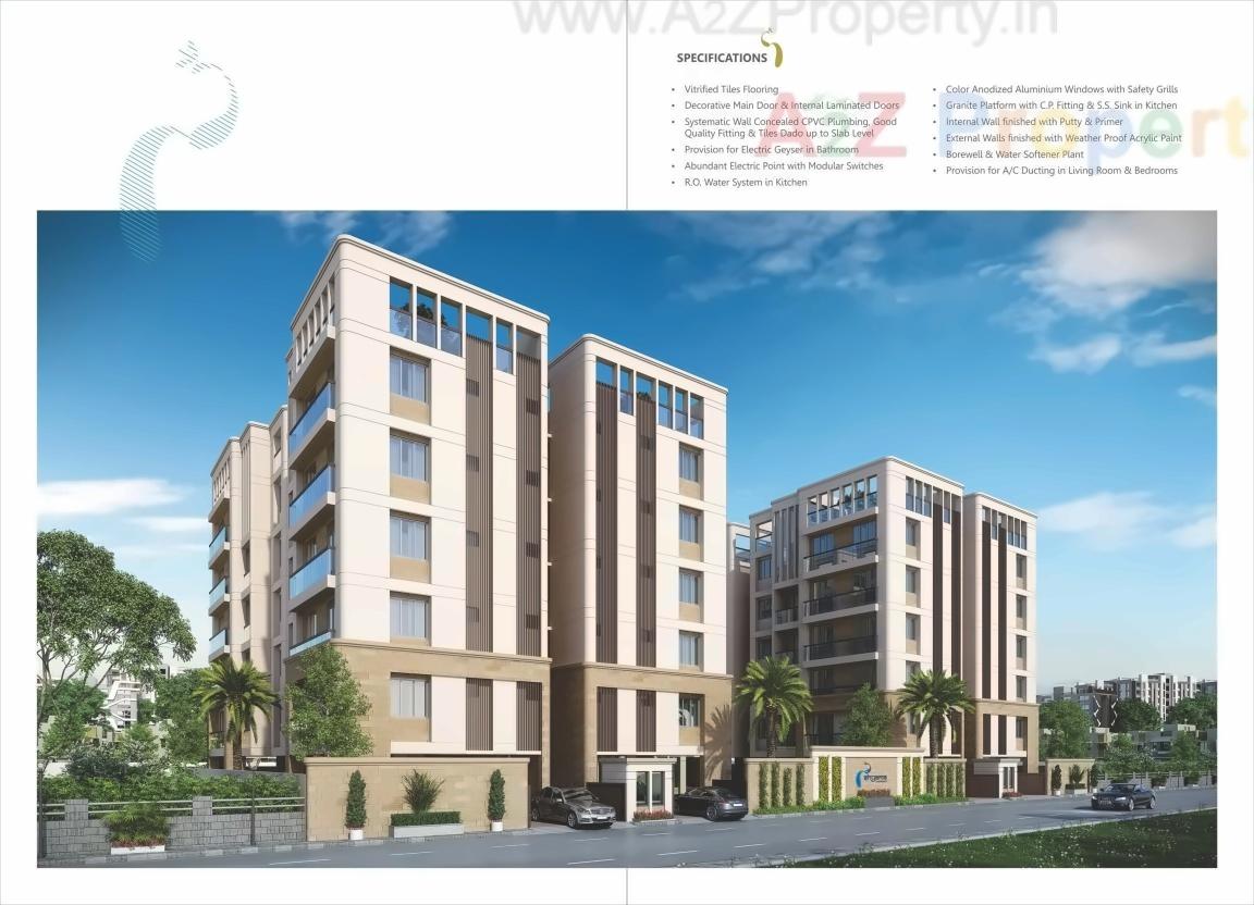 3D Elevation of real estate project Shyama Residency located at Kasba, Vadodara, Gujarat