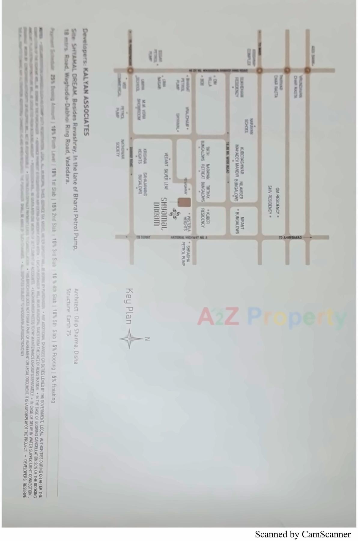 Layout of real estate project Shyamal Dream located at Kapurai, Vadodara, Gujarat