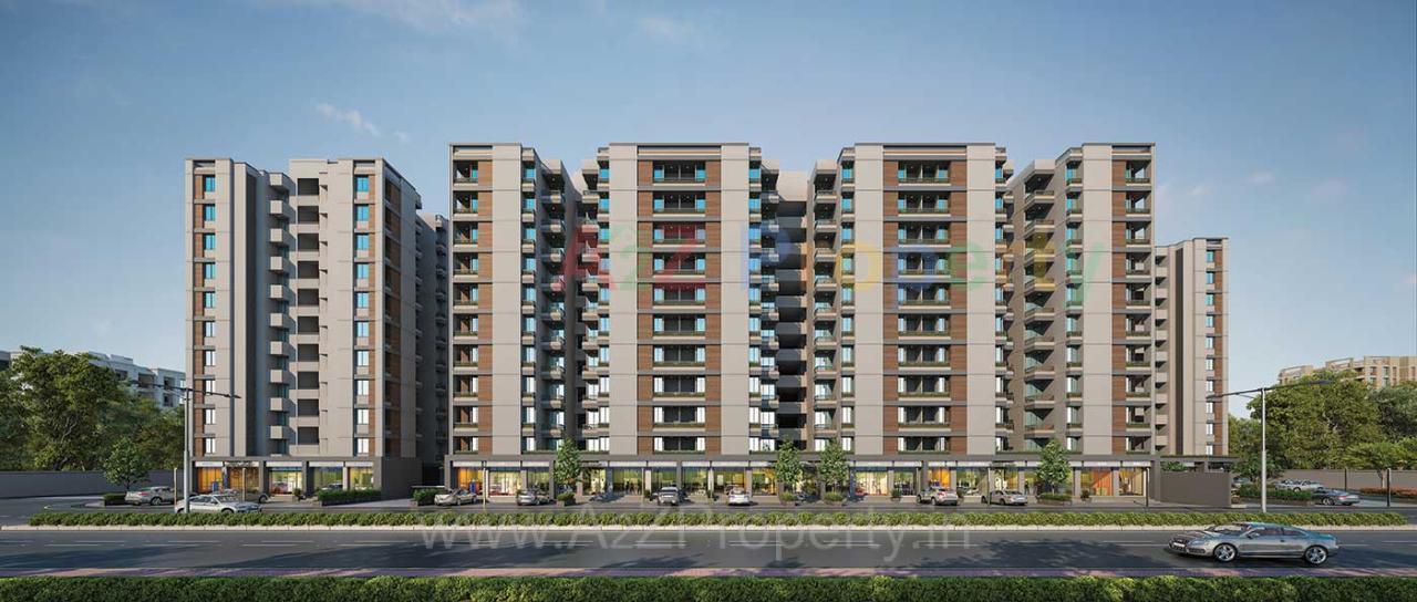 3D Elevation of real estate project Shyamal Heights located at Ankhol, Vadodara, Gujarat