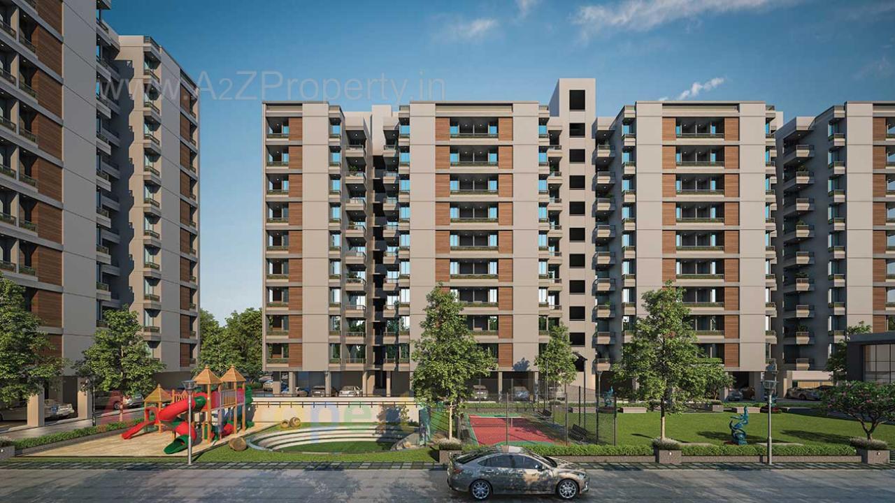 3D Elevation of real estate project Shyamal Heights located at Ankhol, Vadodara, Gujarat