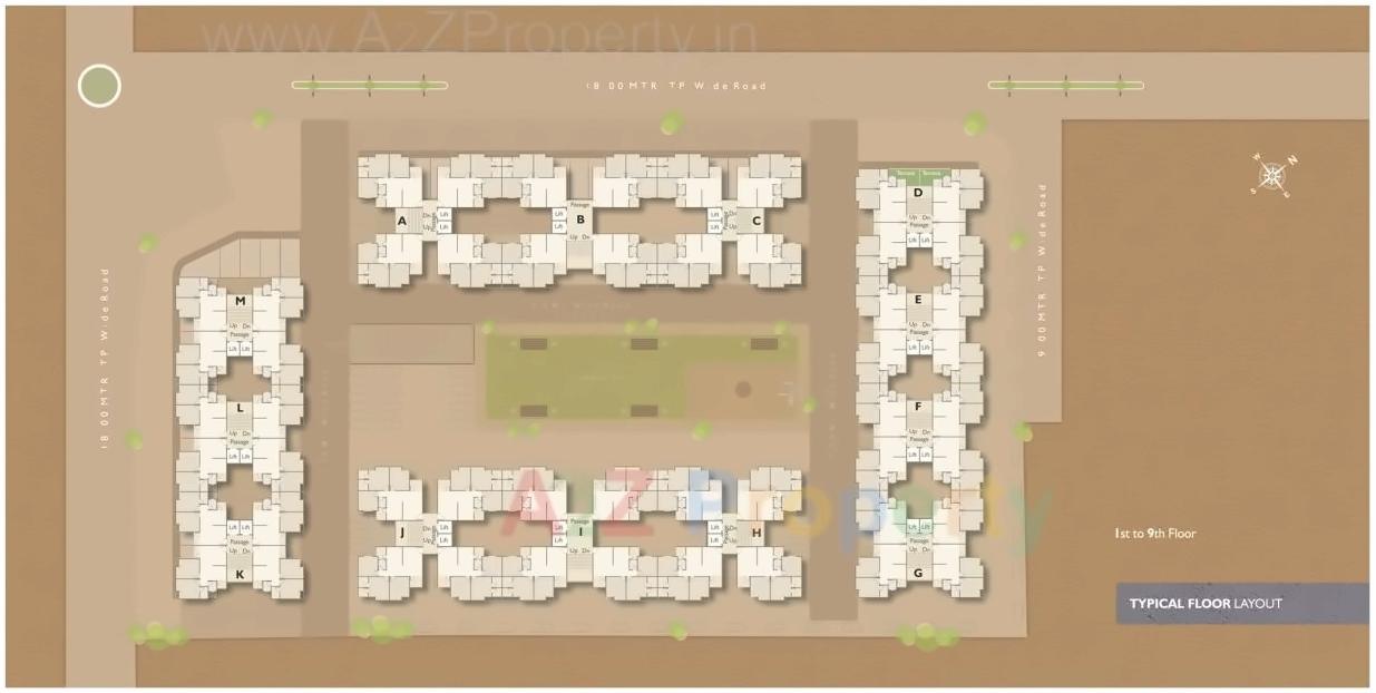 Layout of real estate project Shyamal Heights located at Ankhol, Vadodara, Gujarat