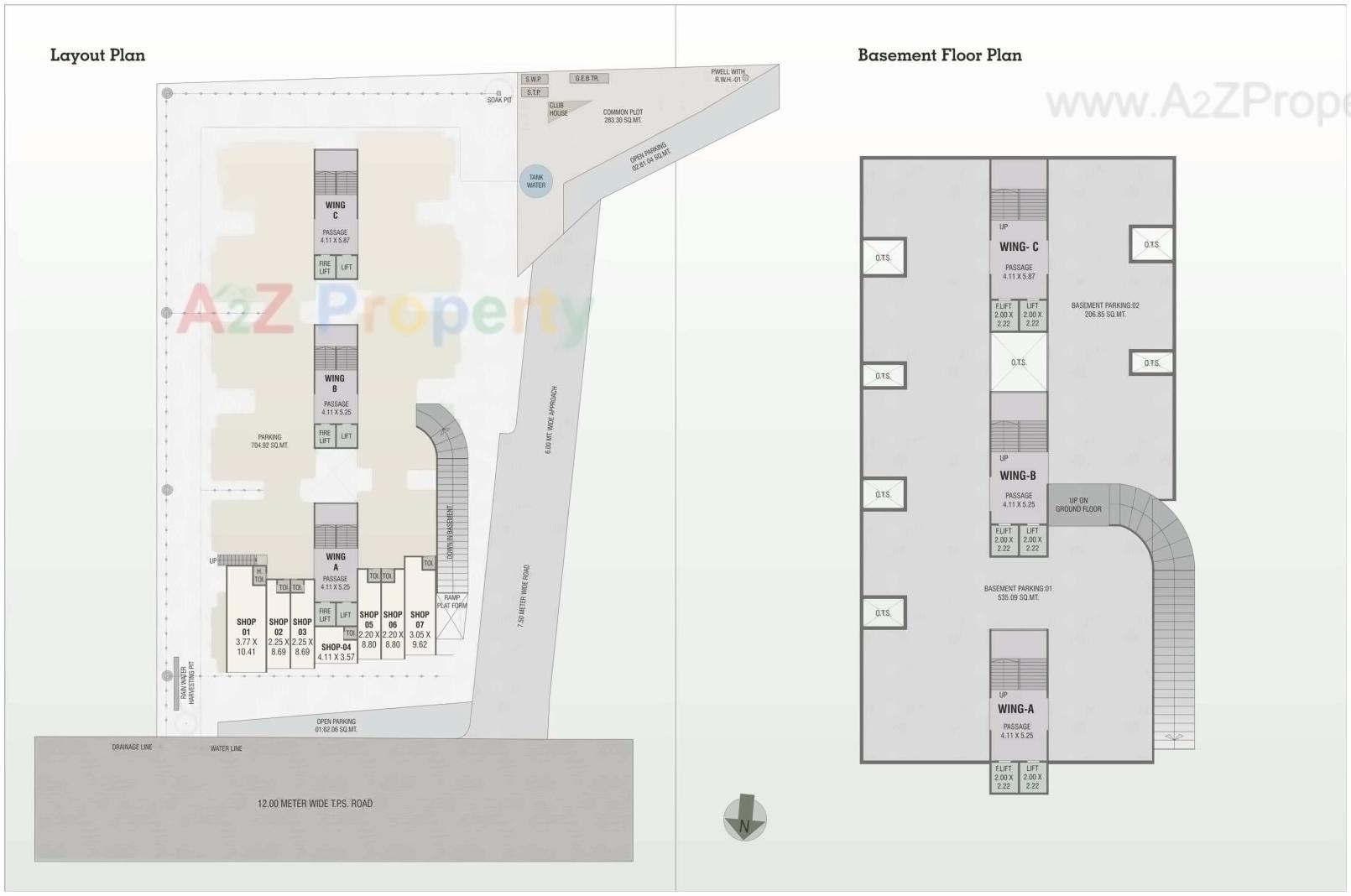 Layout of real estate project Shyamal Lake View located at Vadodara, Vadodara, Gujarat