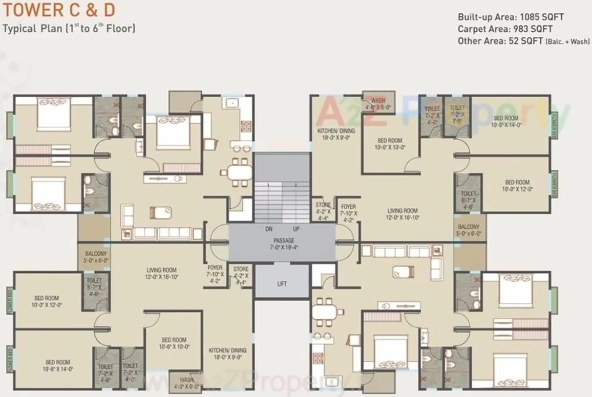 Layout of real estate project Shyamal Park located at Tandalaja, Vadodara, Gujarat