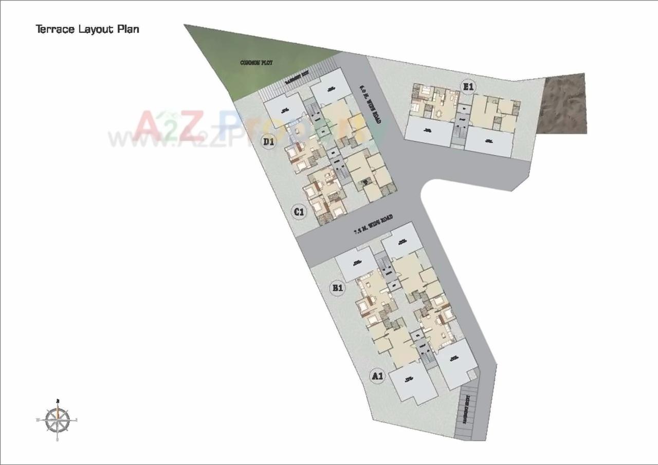 Layout of real estate project Shyamal Park located at Tandalaja, Vadodara, Gujarat