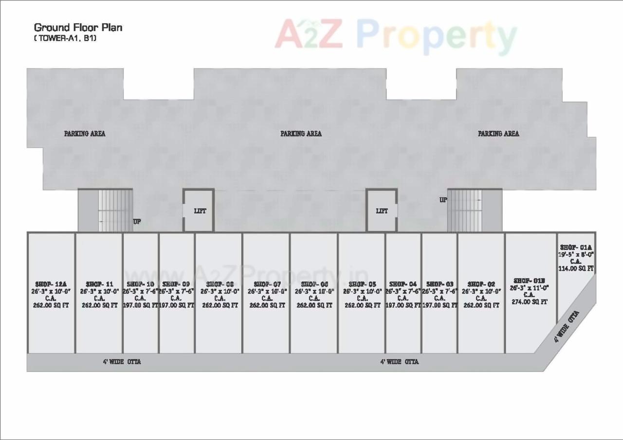 Layout of real estate project Shyamal Park located at Tandalaja, Vadodara, Gujarat