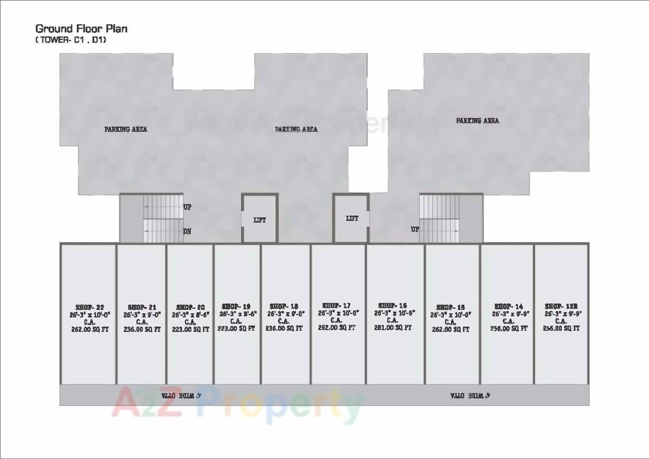 Layout of real estate project Shyamal Park located at Tandalaja, Vadodara, Gujarat