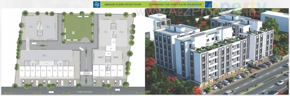 Layout of real estate project Siddeshwar Honest located at Sayajipura, Vadodara, Gujarat
