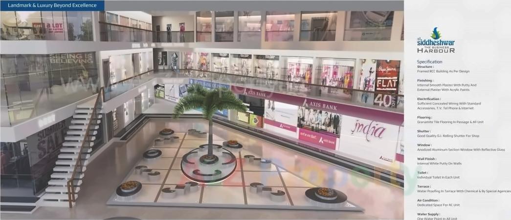 3D Elevation of real estate project Siddeshwar The Business Harbour located at Kapurai, Vadodara, Gujarat