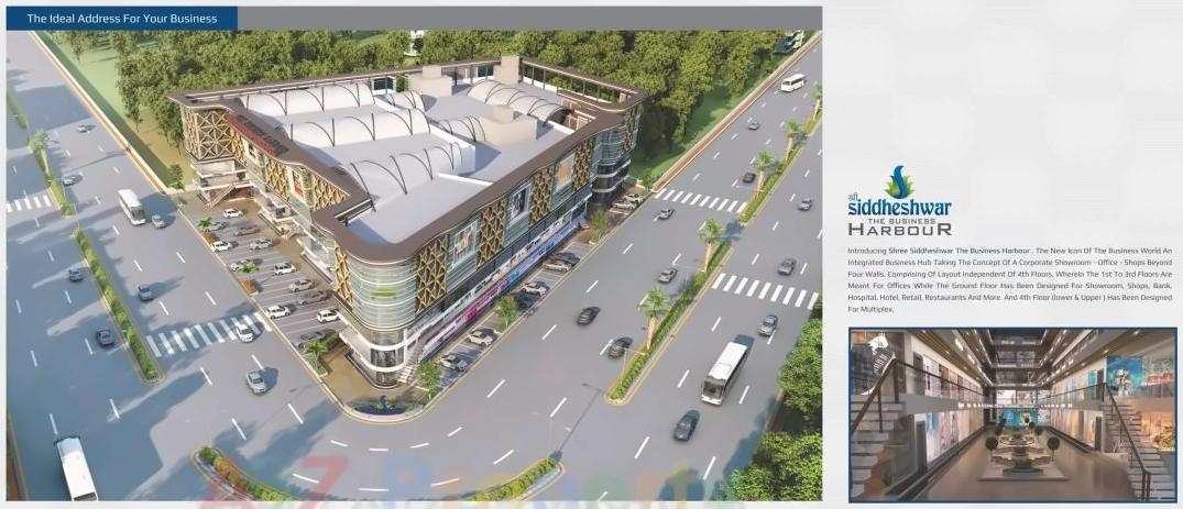 Layout of real estate project Siddeshwar The Business Harbour located at Kapurai, Vadodara, Gujarat