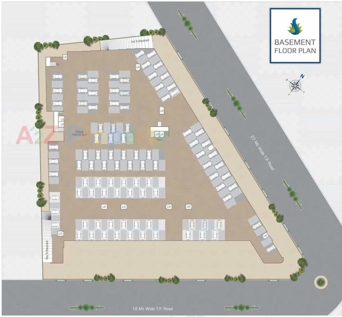 Layout of real estate project Siddeshwar The Business Harbour located at Kapurai, Vadodara, Gujarat