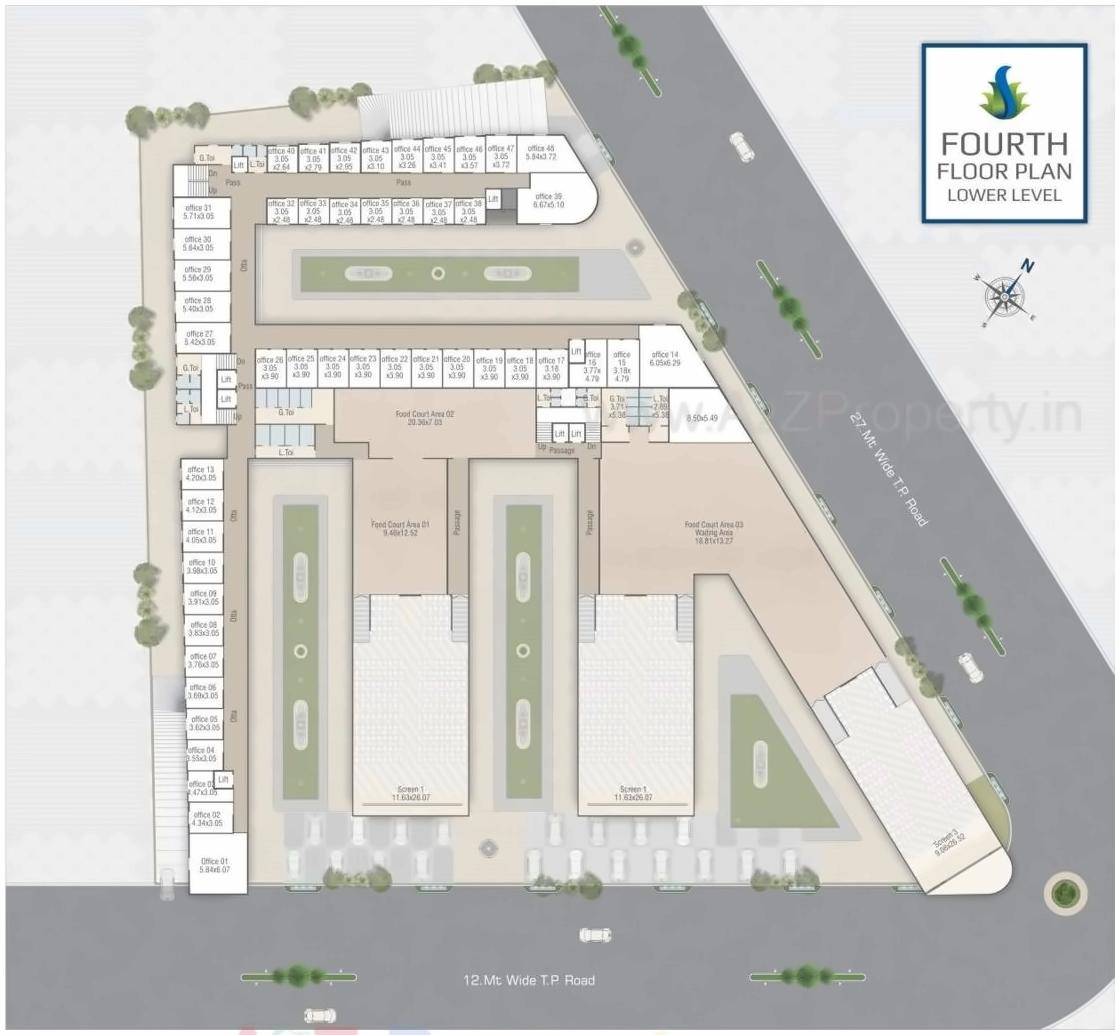 Layout of real estate project Siddeshwar The Business Harbour located at Kapurai, Vadodara, Gujarat