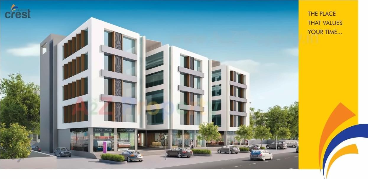 3D Elevation of real estate project Siddharth Crest located at Nizampura, Vadodara, Gujarat