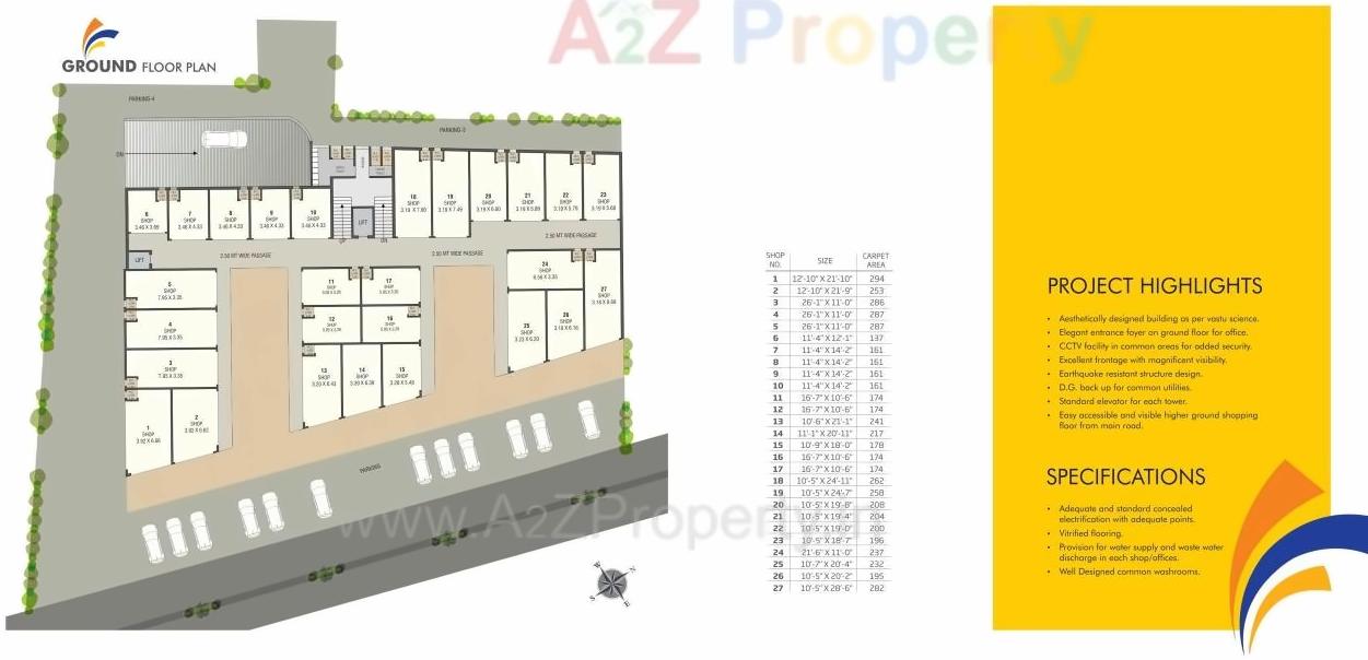 Layout of real estate project Siddharth Crest located at Nizampura, Vadodara, Gujarat