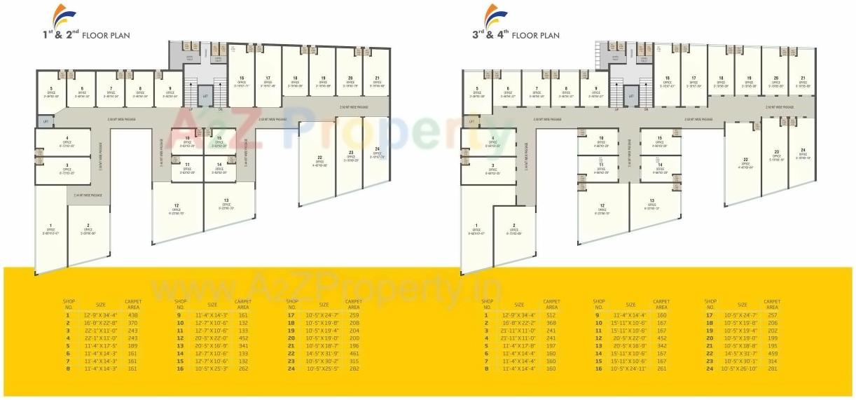 Layout of real estate project Siddharth Crest located at Nizampura, Vadodara, Gujarat