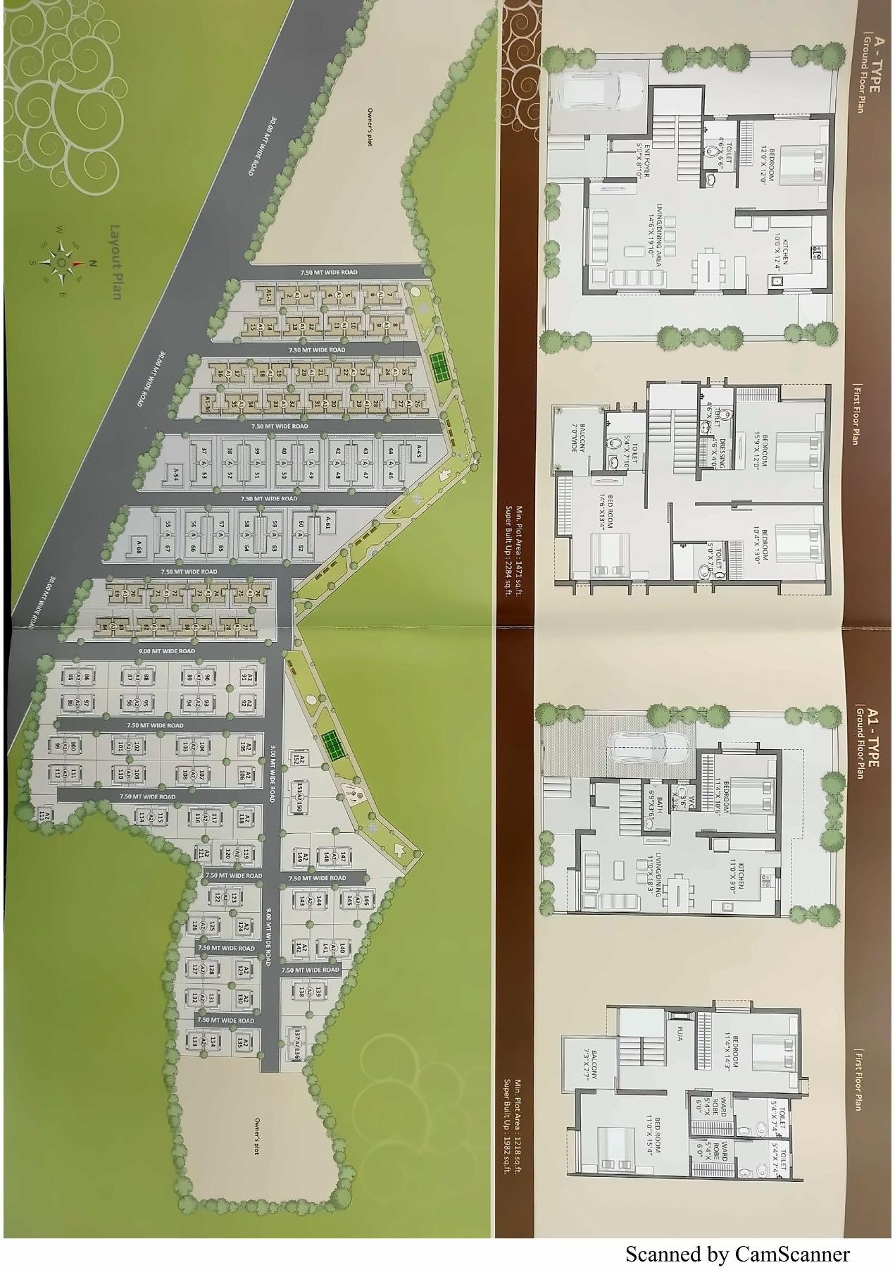 Layout of real estate project Siddharth Lifestyle Homes located at Harni, Vadodara, Gujarat