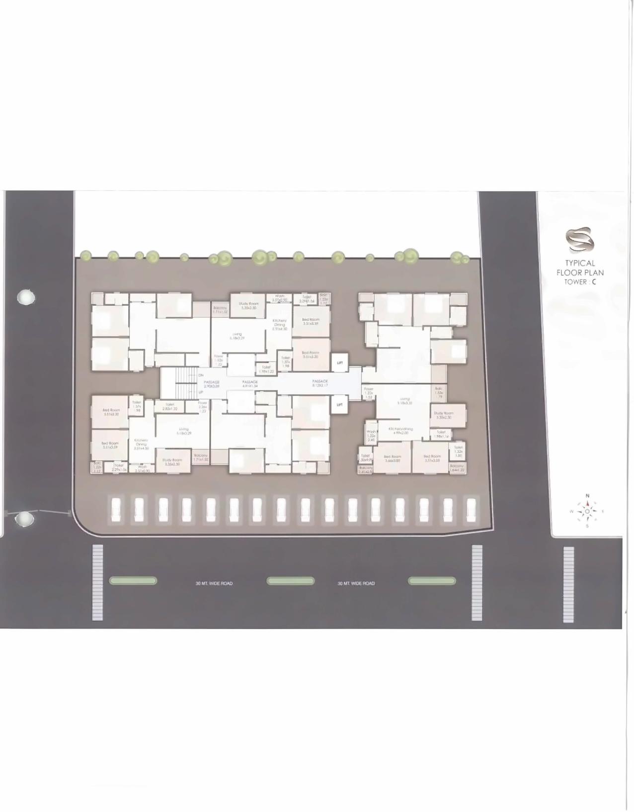 Layout of real estate project Siddharth Square located at Vadodara, Vadodara, Gujarat