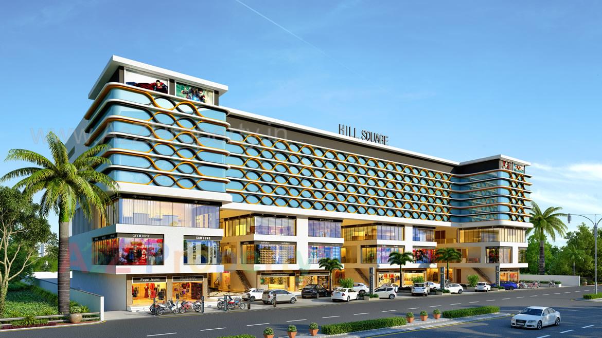 3D Elevation of real estate project Siddheshwar Hill Square located at Sayajipura, Vadodara, Gujarat