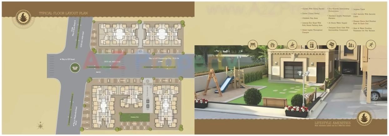 Layout of real estate project Siddheshwer Heritage located at Bapod, Vadodara, Gujarat