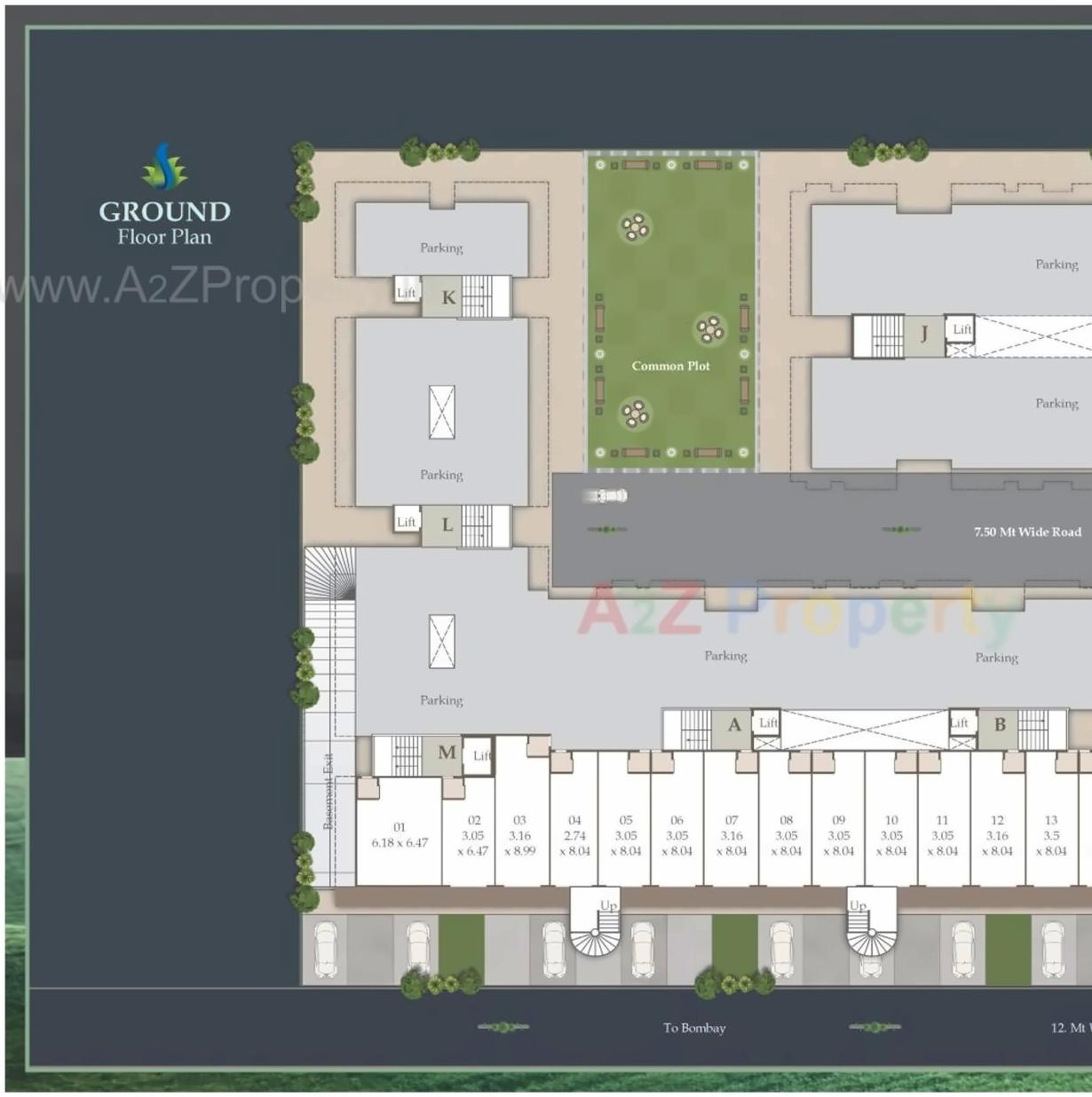 Layout of real estate project Siddheshwer Hill located at Tarsali, Vadodara, Gujarat