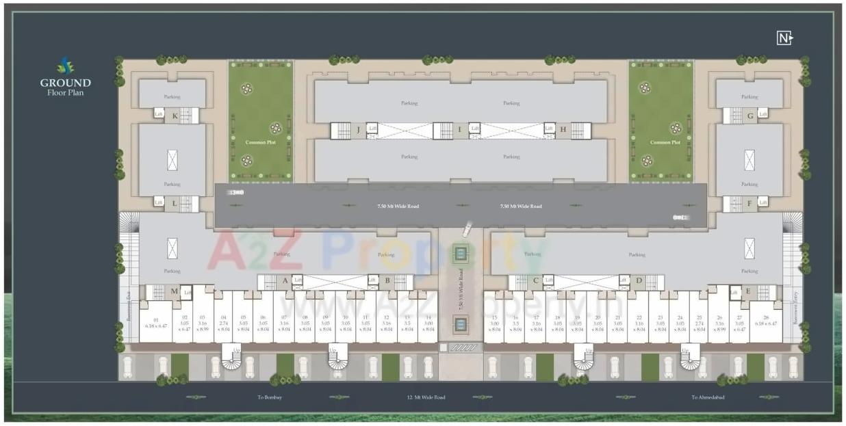 Layout of real estate project Siddheshwer Hill located at Tarsali, Vadodara, Gujarat