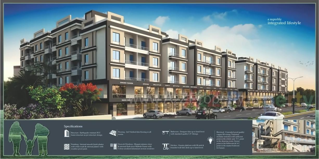 3D Elevation of real estate project Siddheshwer Hill located at Tarsali, Vadodara, Gujarat