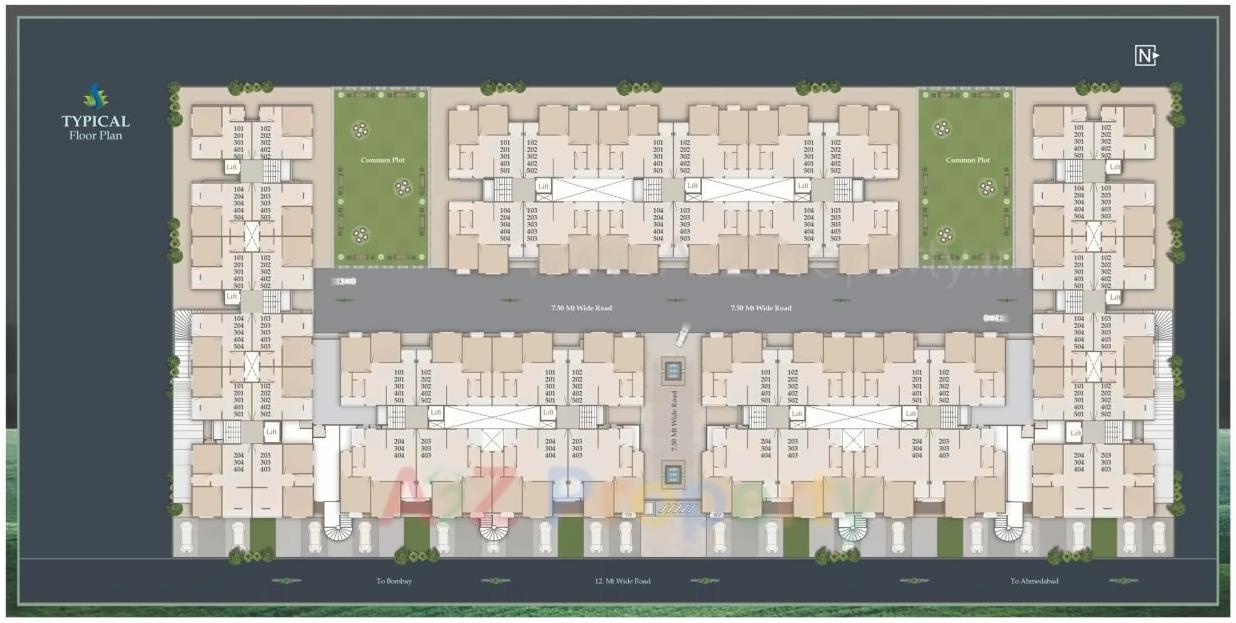 Layout of real estate project Siddheshwer Hill located at Tarsali, Vadodara, Gujarat