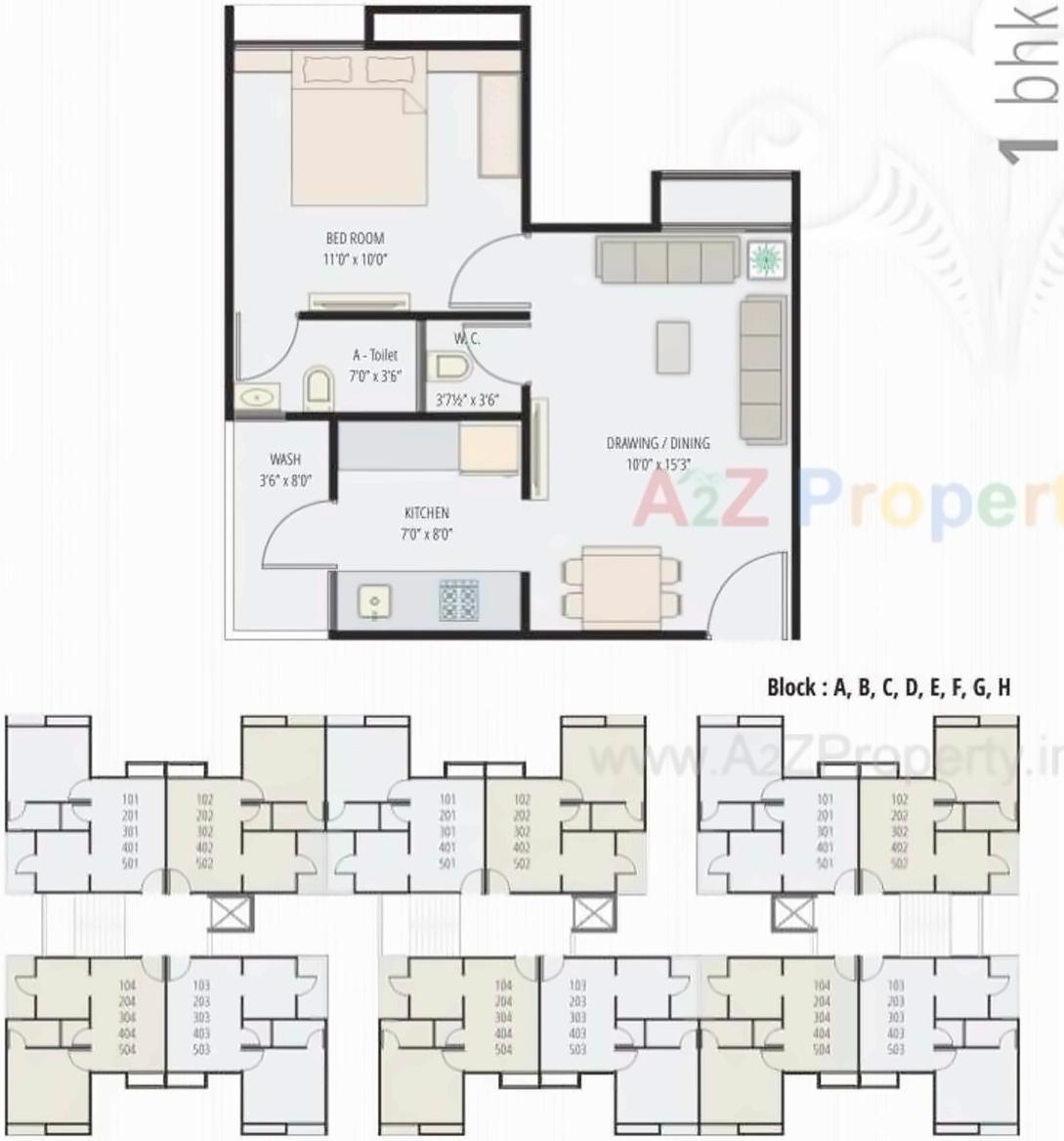 Layout of real estate project Siddhi Marvellas located at Tarsali, Vadodara, Gujarat