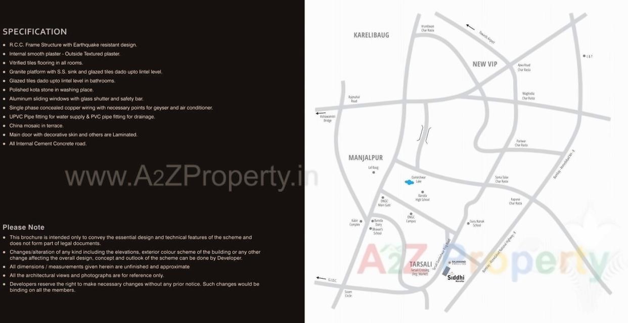  of real estate project Siddhi Marvellas located at Tarsali, Vadodara, Gujarat