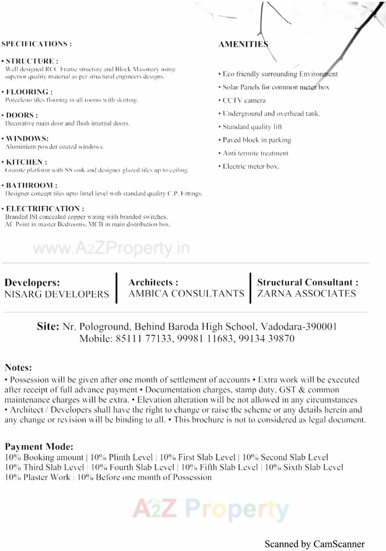  of real estate project Siddhivinayak Heights located at Vadodara, Vadodara, Gujarat