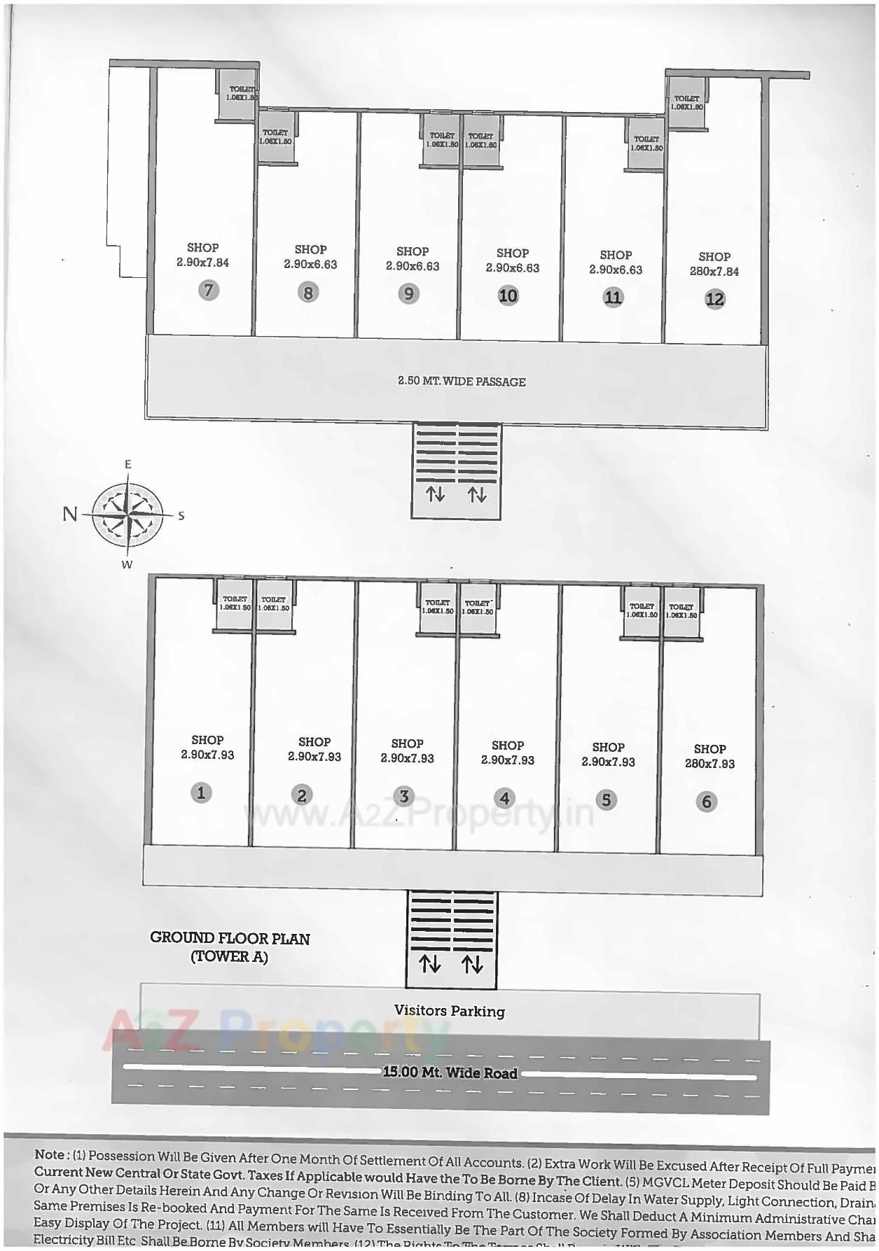 Layout of real estate project Siddhivinayak Sopan located at Bhayli, Vadodara, Gujarat