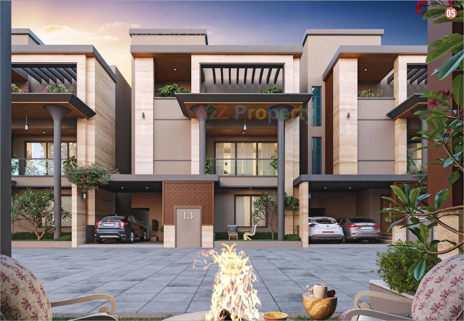 3D Elevation of real estate project Signature Villa located at Sama, Vadodara, Gujarat