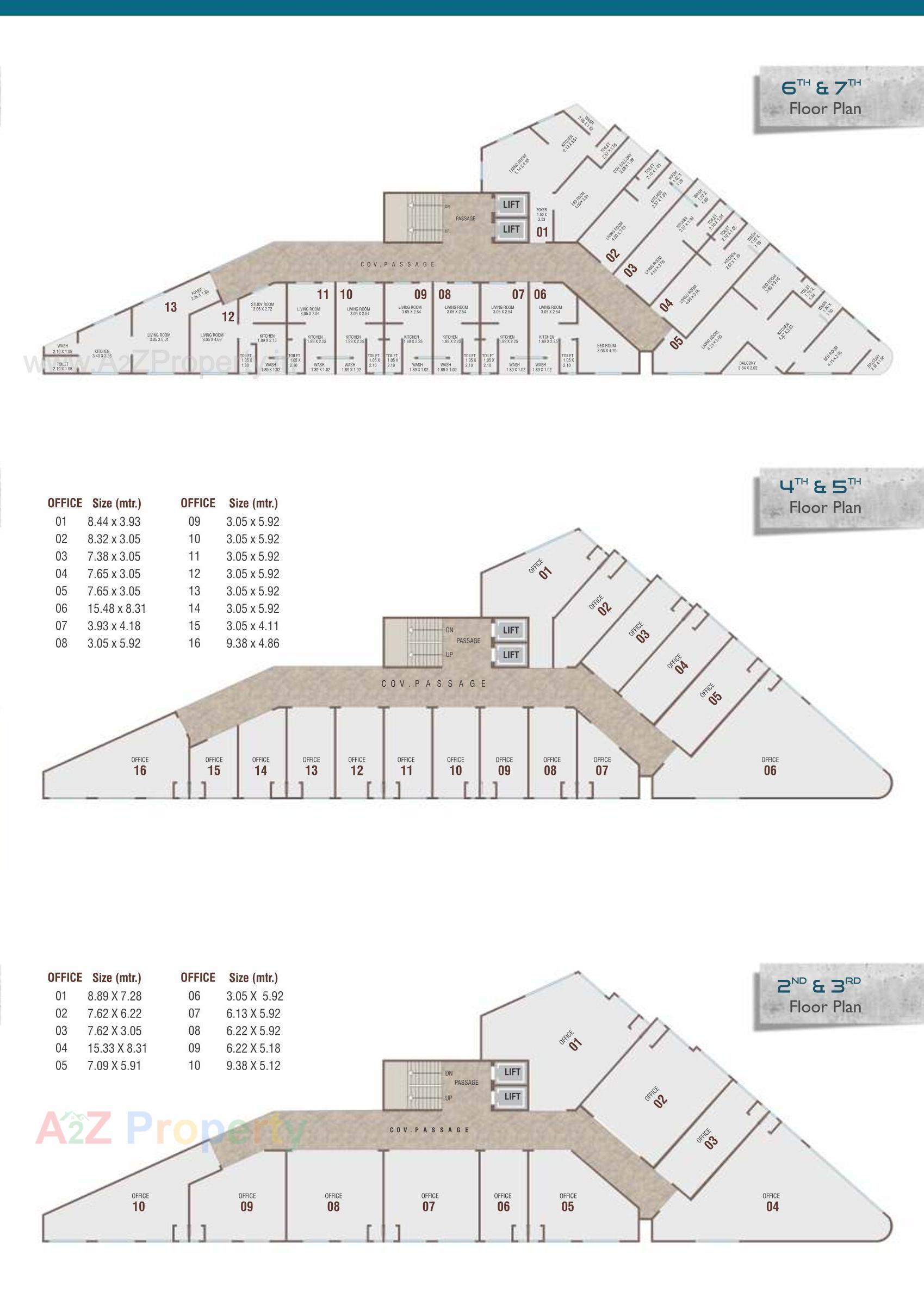 Layout of real estate project Silver Arc located at Vadodara, Vadodara, Gujarat