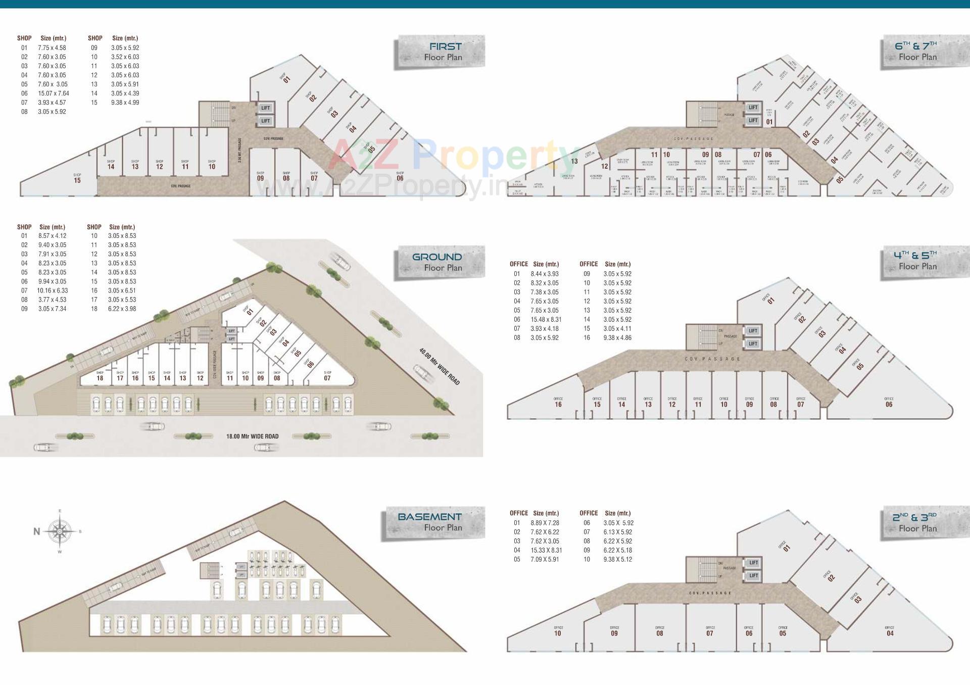 Layout of real estate project Silver Arc located at Vadodara, Vadodara, Gujarat