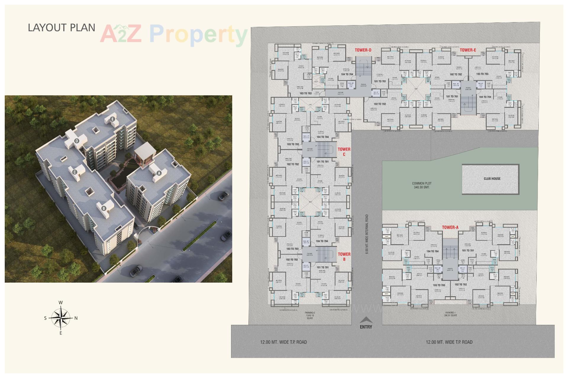 Layout of real estate project Silver Oak located at Harni, Vadodara, Gujarat