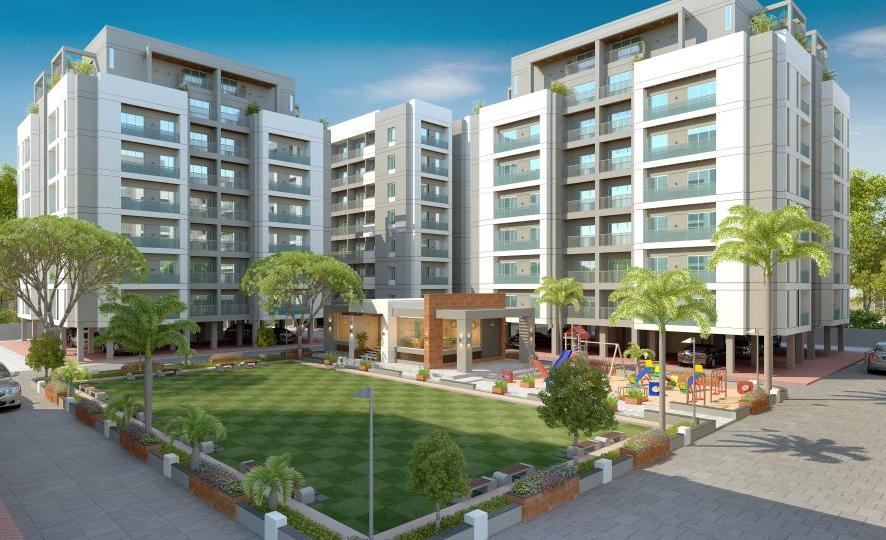Garden View of real estate project Silver Sky located at Harni, Vadodara, Gujarat