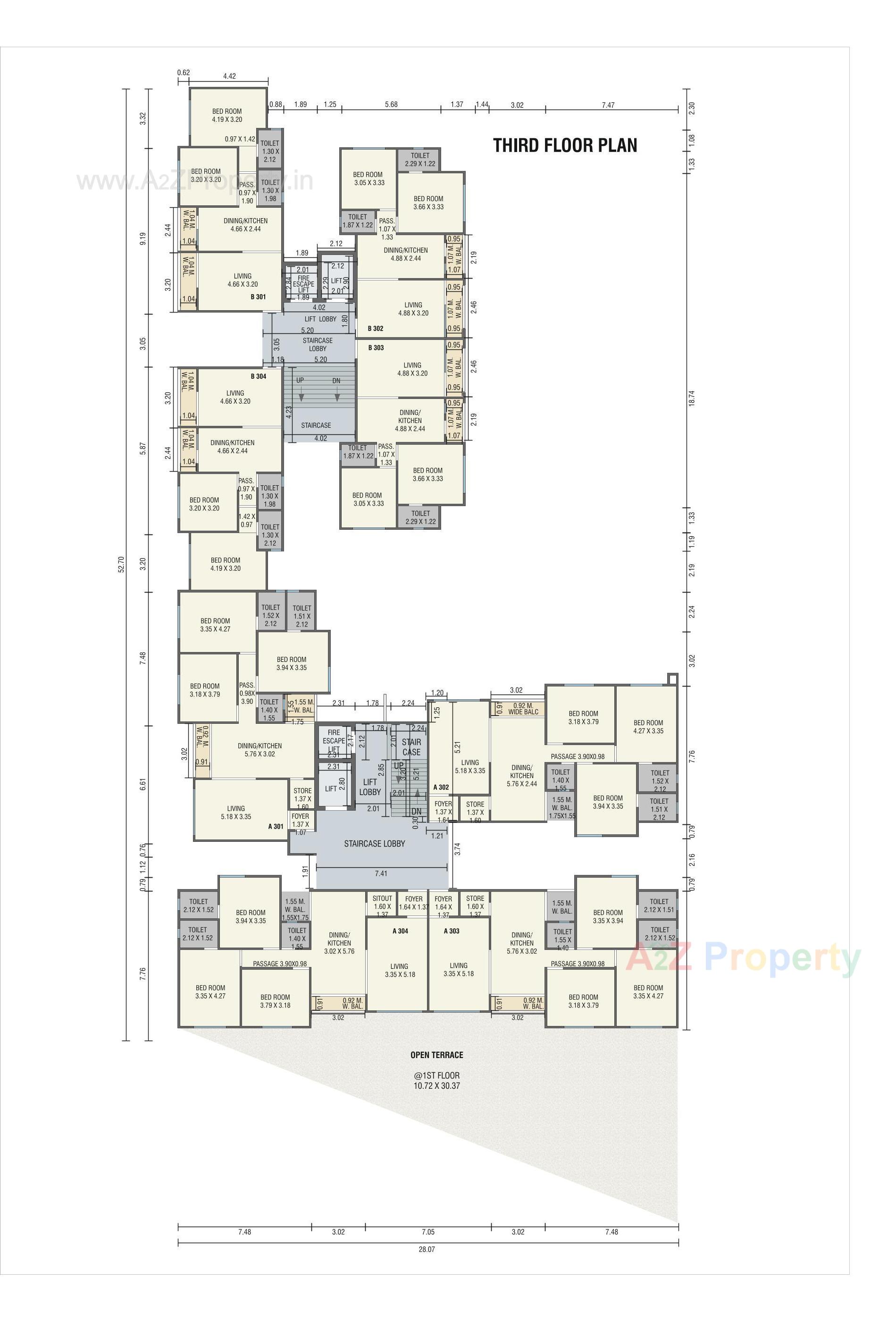 Layout of real estate project Sky Gateway located at Danteshwer, Vadodara, Gujarat