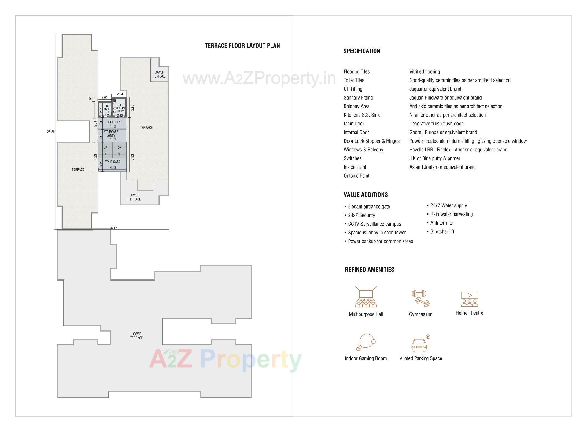 Layout of real estate project Sky Gateway located at Danteshwer, Vadodara, Gujarat
