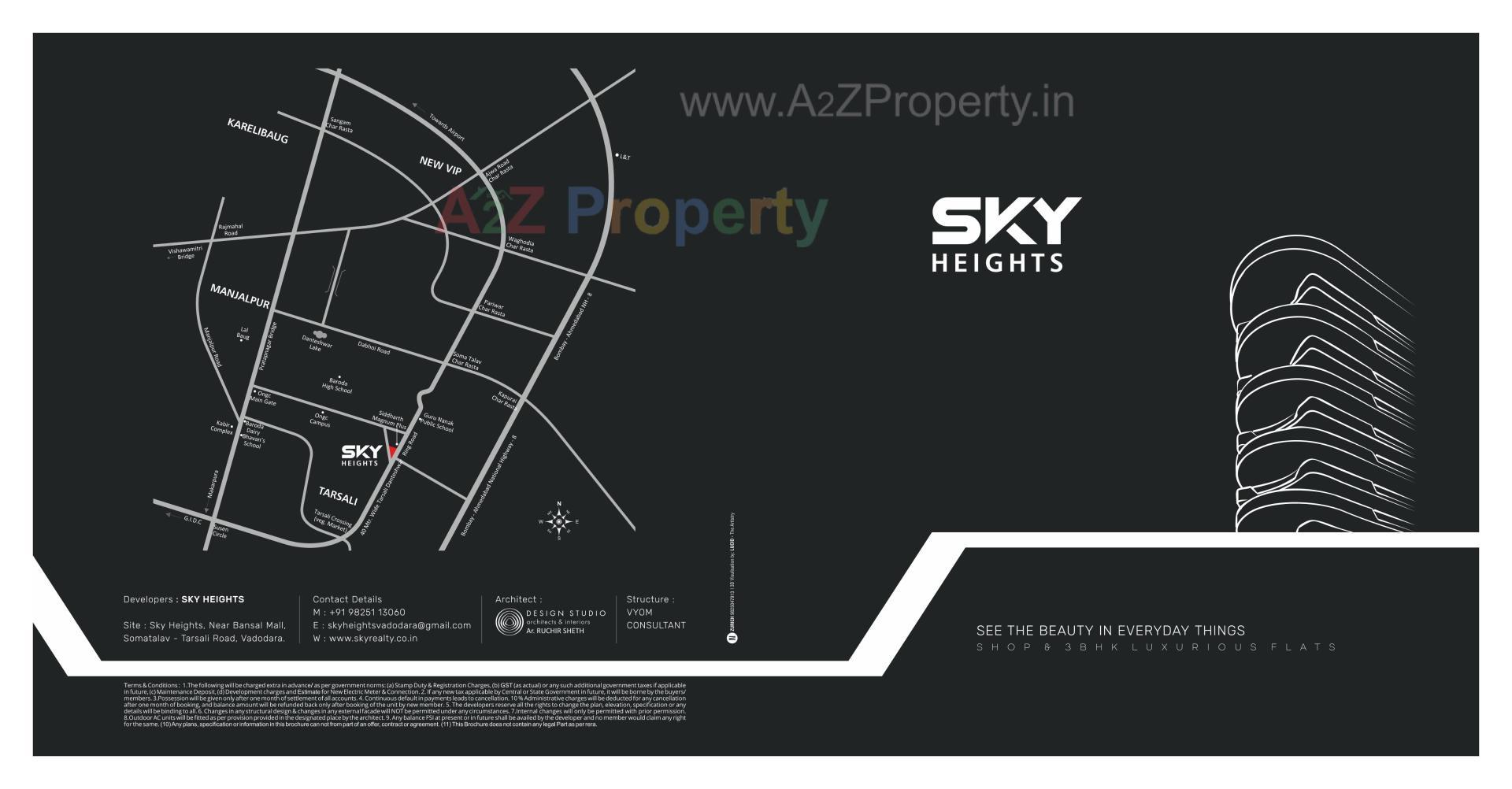  of real estate project Sky Heights located at Tarsali, Vadodara, Gujarat