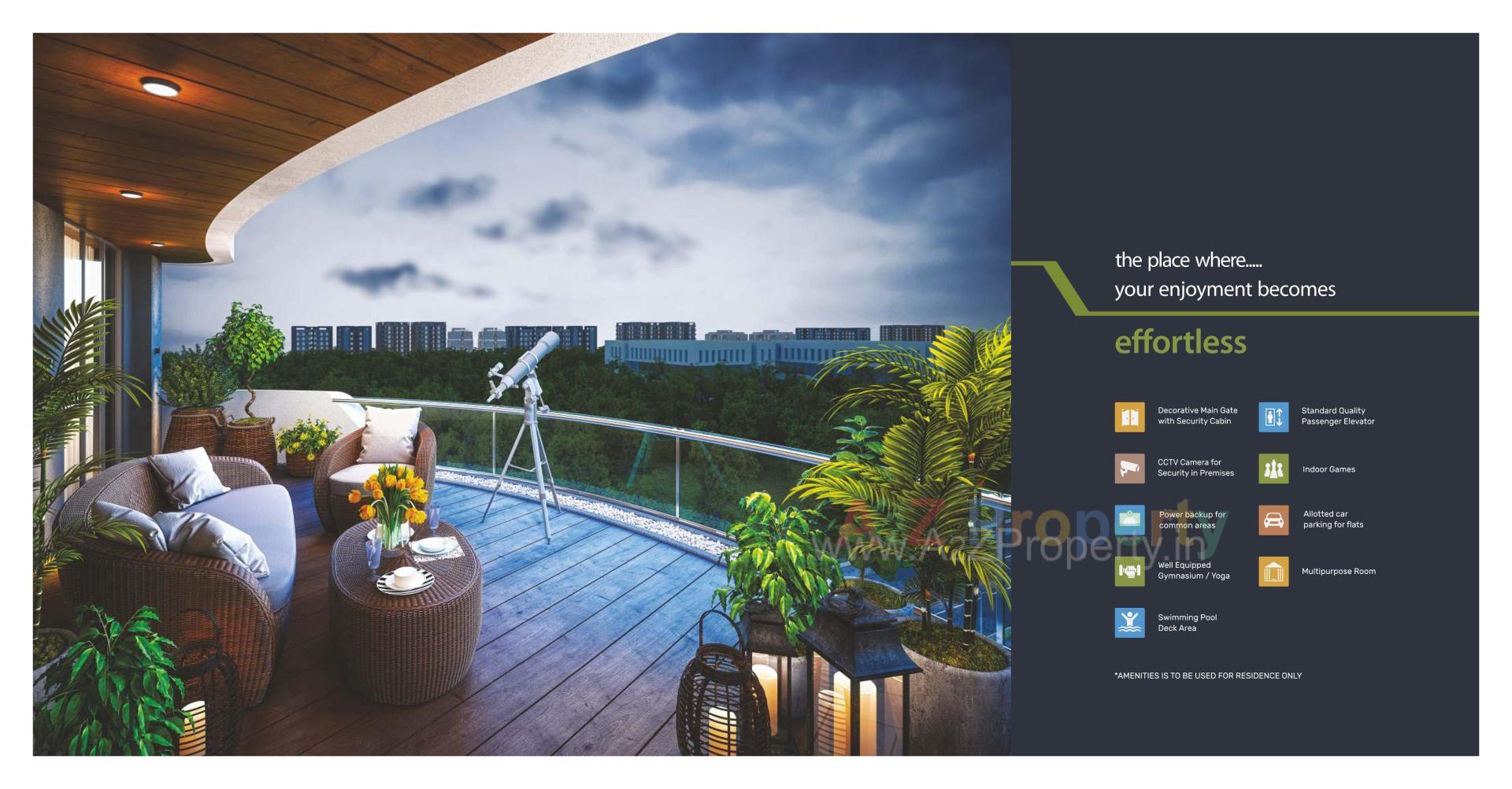 3D Elevation of real estate project Sky Heights located at Tarsali, Vadodara, Gujarat