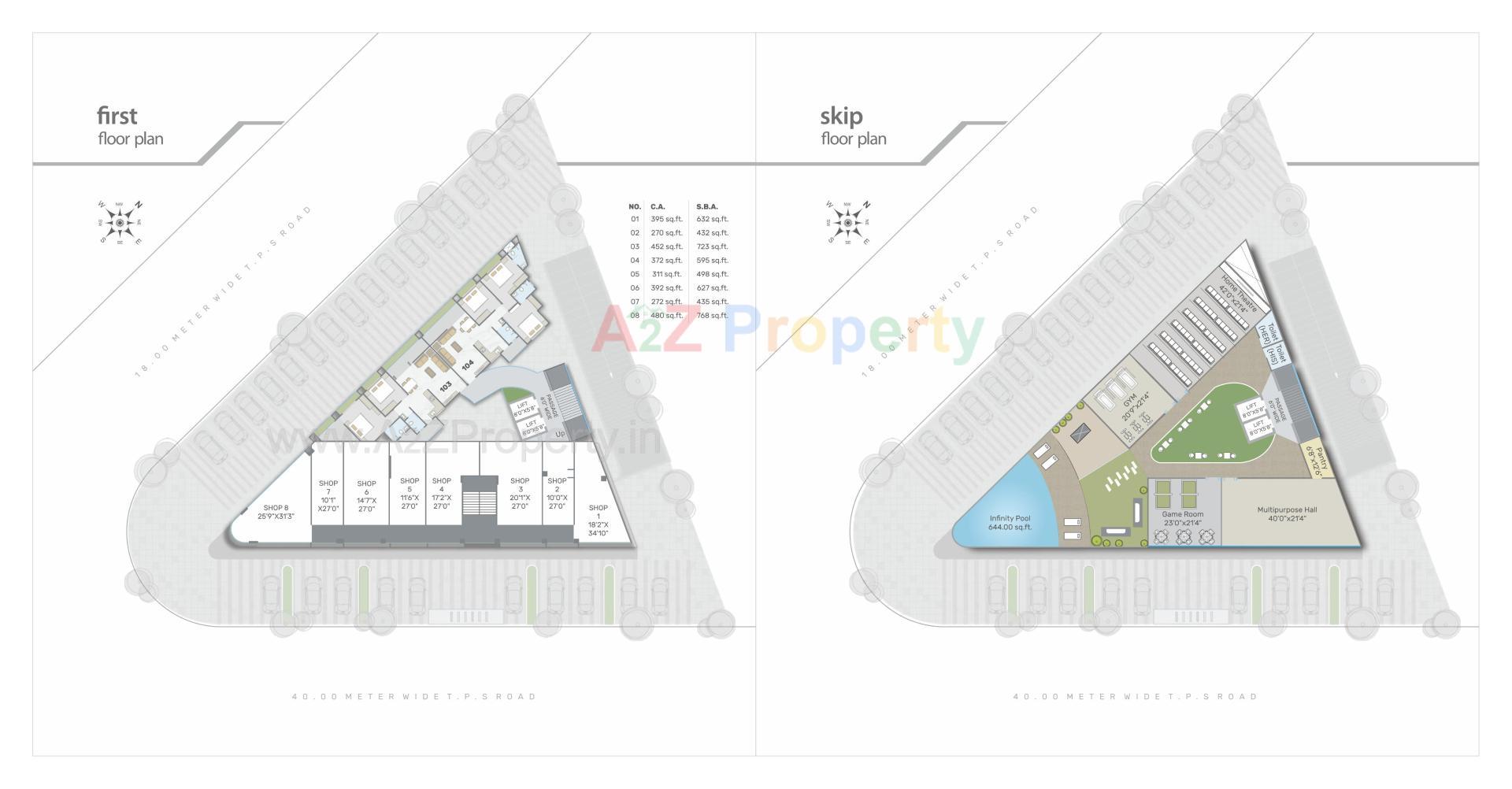 Layout of real estate project Sky Heights located at Tarsali, Vadodara, Gujarat