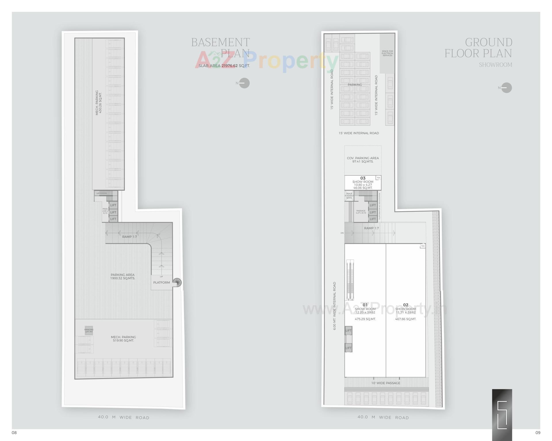 Layout of real estate project Sky Landmark located at Bapod, Vadodara, Gujarat