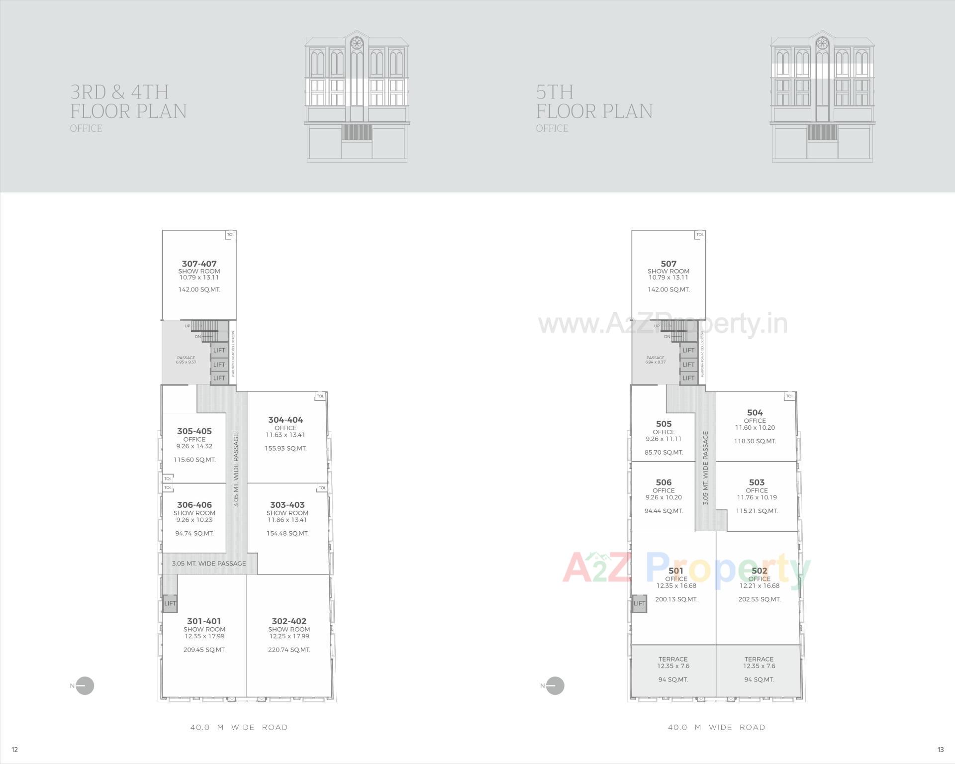 Layout of real estate project Sky Landmark located at Bapod, Vadodara, Gujarat