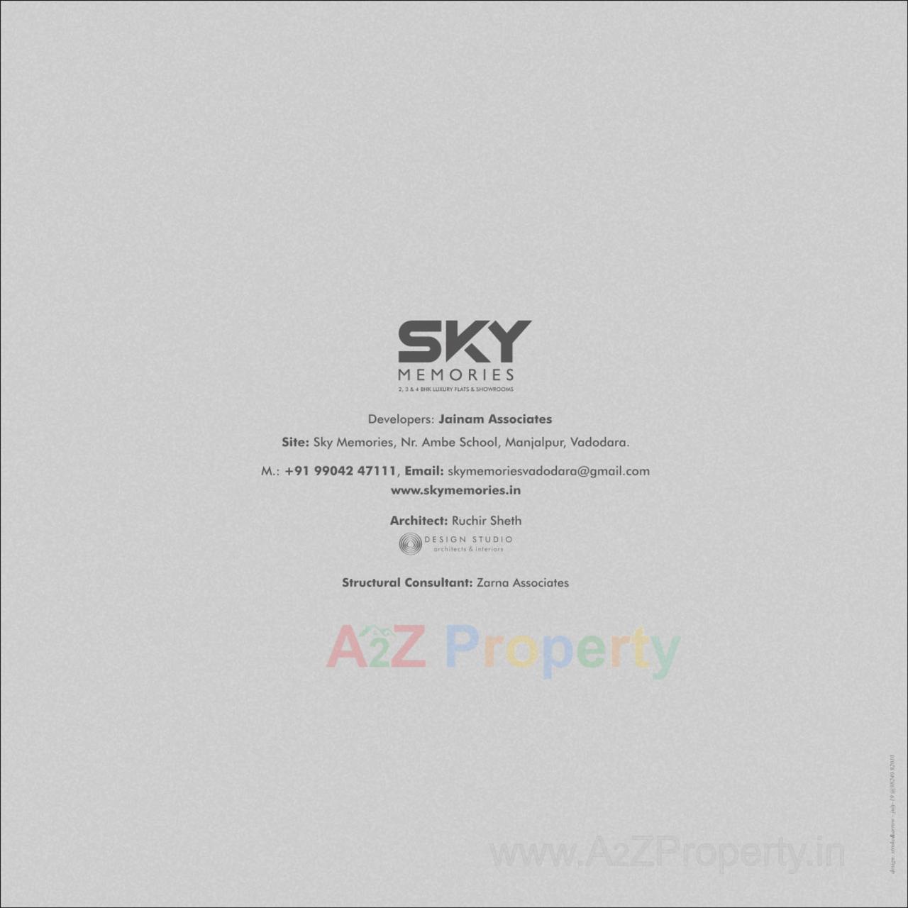  of real estate project Sky Memories located at Vadsar, Vadodara, Gujarat