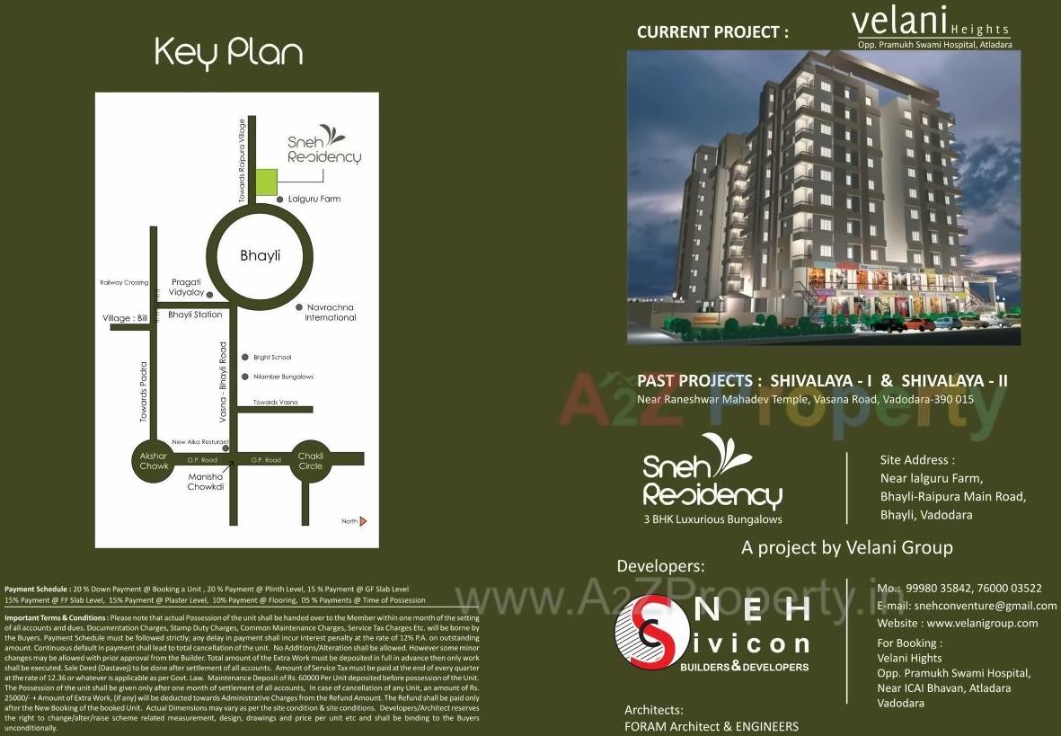  of real estate project Sneh Residency located at Bhayli, Vadodara, Gujarat