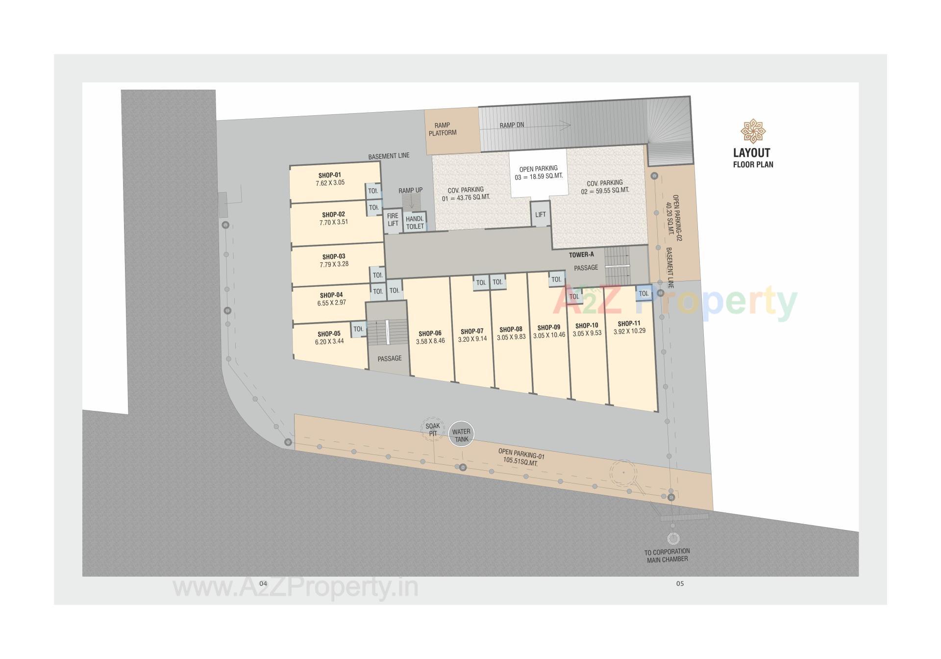 Layout of real estate project Soham Resicom located at Atladra, Vadodara, Gujarat