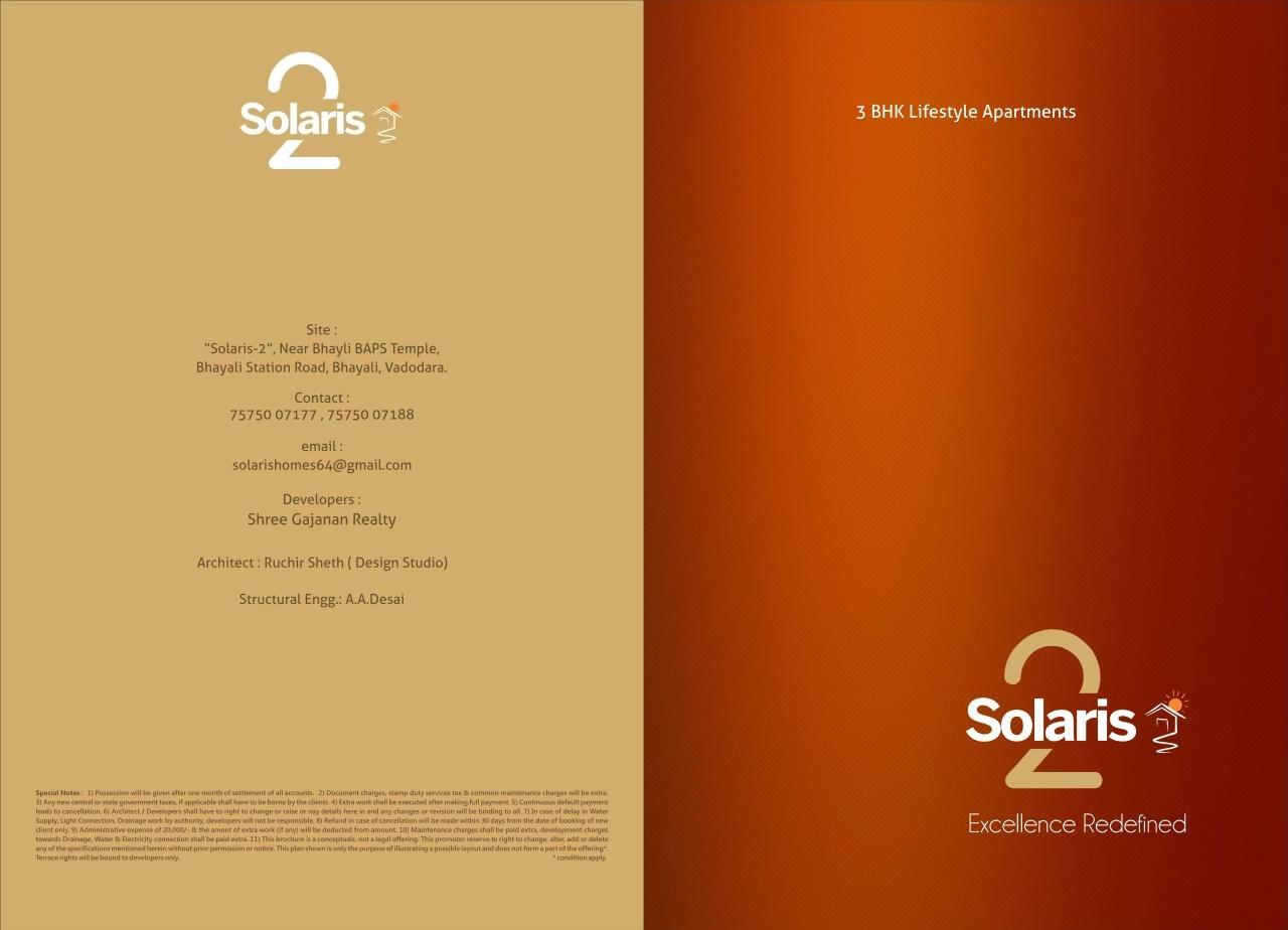  of real estate project Solaris located at Bhayli, Vadodara, Gujarat