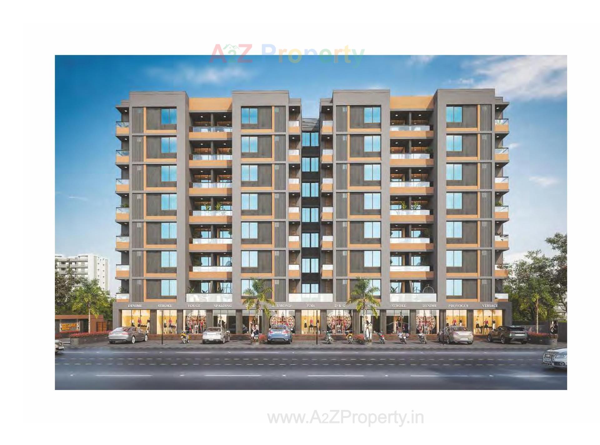 3D Elevation of real estate project Solaris Plus located at Bhayli, Vadodara, Gujarat