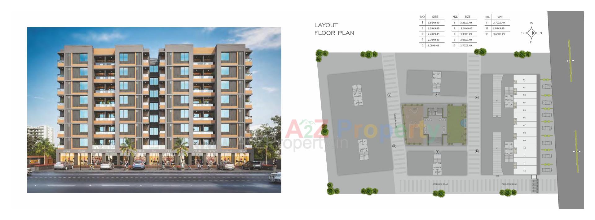 Layout of real estate project Solaris Plus located at Bhayli, Vadodara, Gujarat